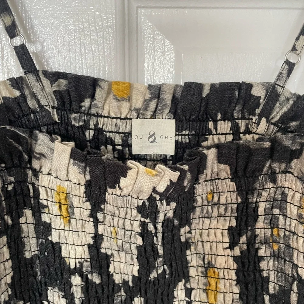 Loft Lou & Grey Daisy Printed Smocked Linen Dress - Picture 4 of 4